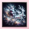 Santa Claus And Elk-11CT Stamped Cross Stitch 50*50cm/19.69*19.69in