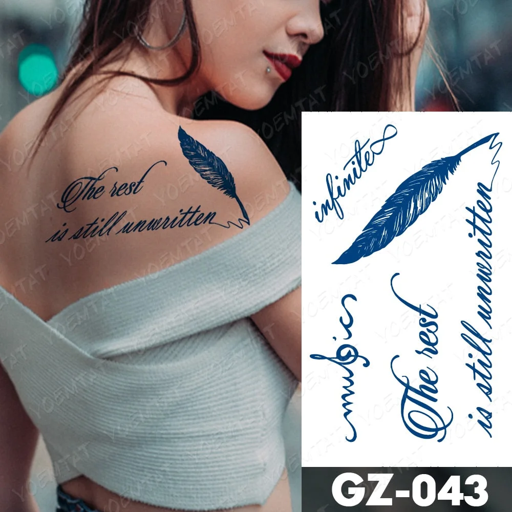 Juice Lasting Waterproof Temporary Tattoo Stickers Starry Sky Moon Flower Rose Flash Tattoos Woman Arm Ink Body Art Fake Tatto