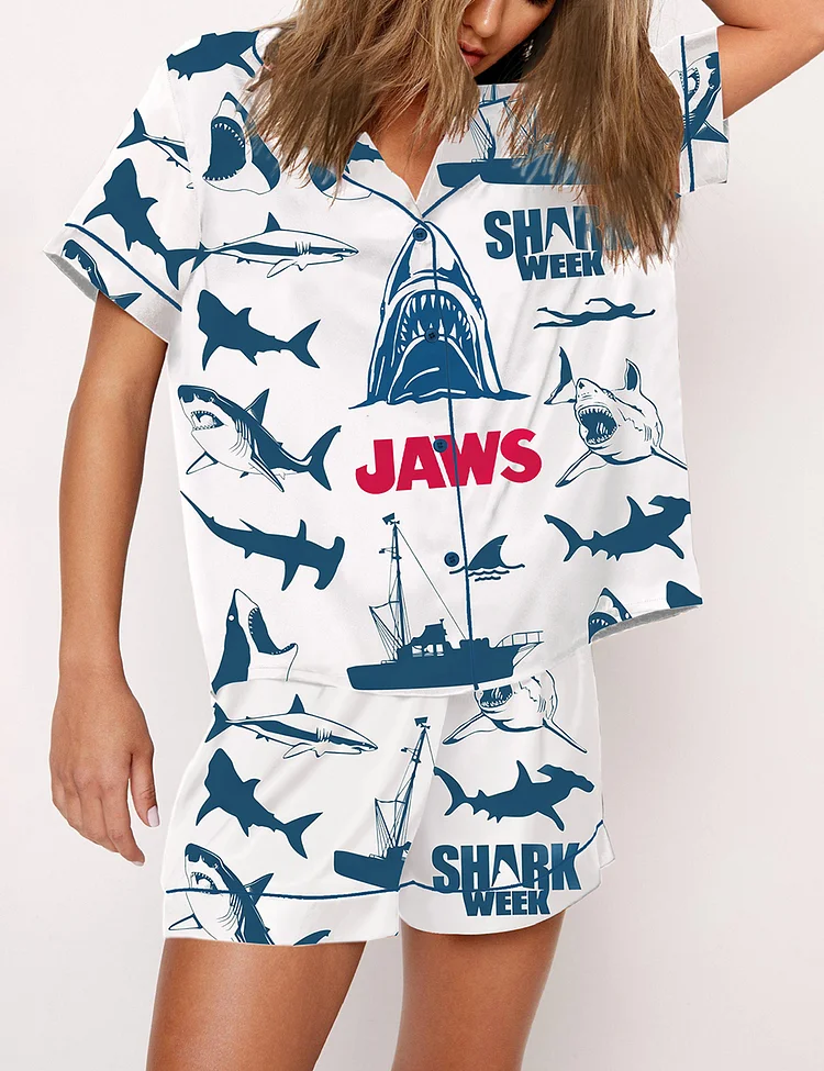 Women's Jaws Sharks Pajama Set