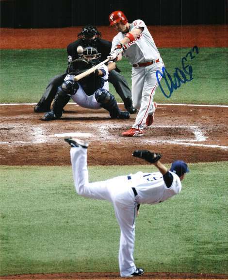 Autographed CHRIS COSTE 8x10 Photo Poster painting Philadelphia Phillies - COA