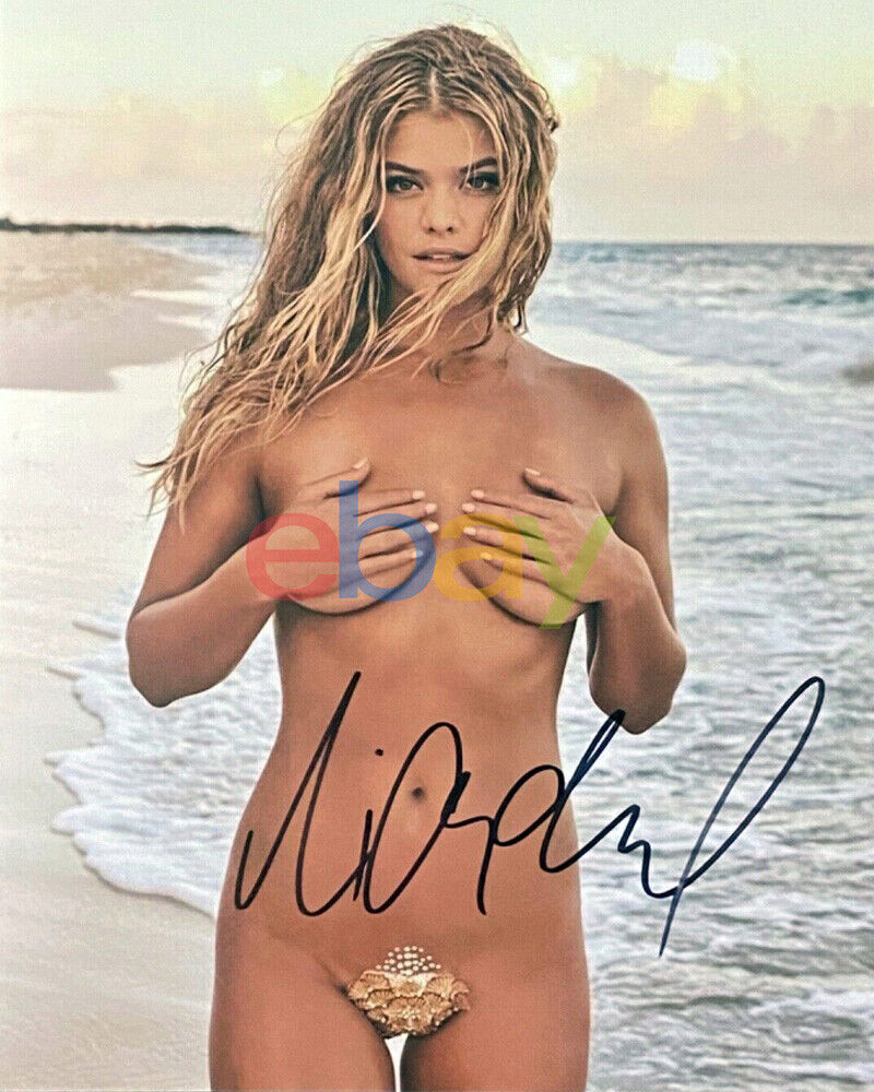 NINA AGDAL SEXY SI SUPER MODEL SIGNED 8X10 Photo Poster painting reprint