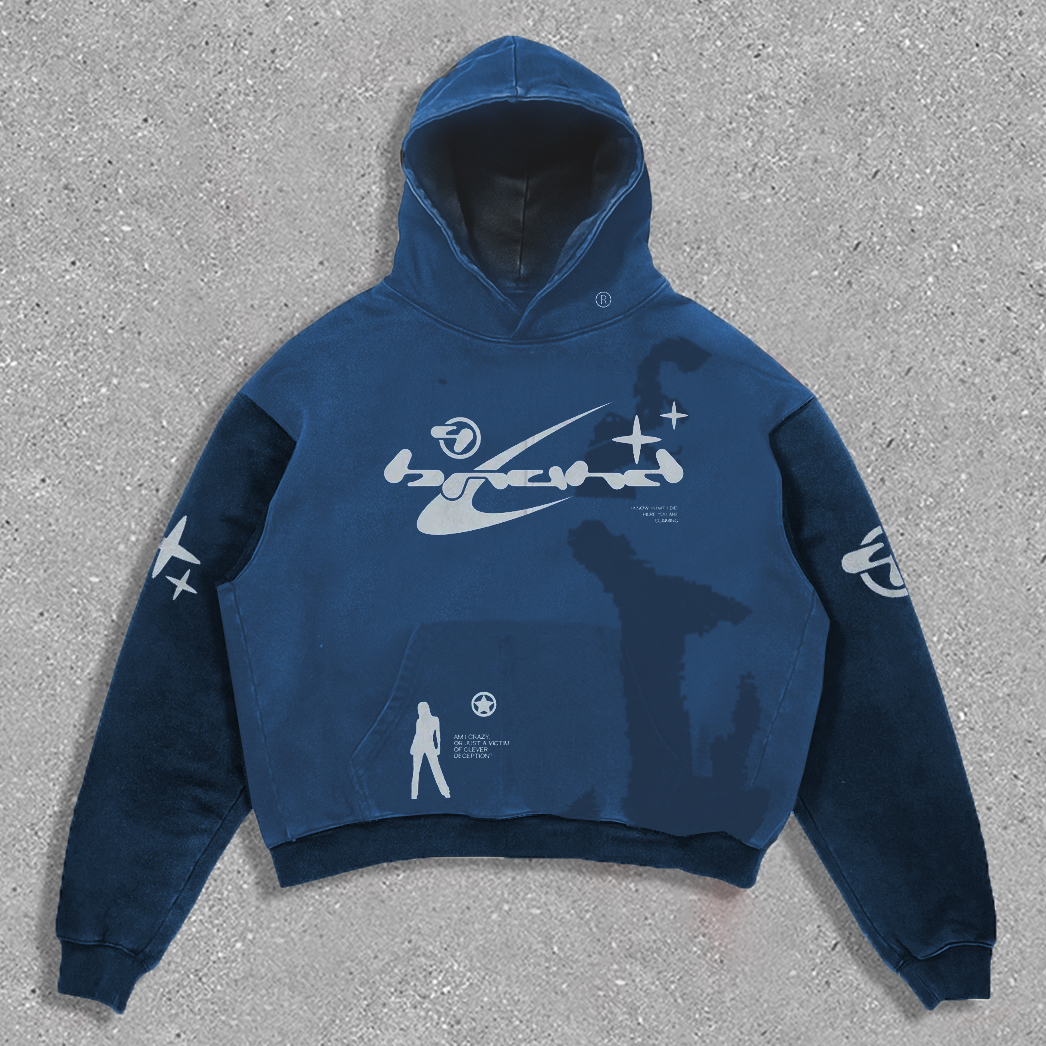 Vintage Contrast Oversized Hoodie