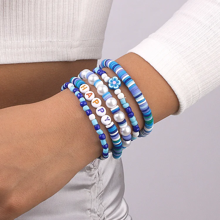 Ethnic Style Letters Beaded Color Bracelet