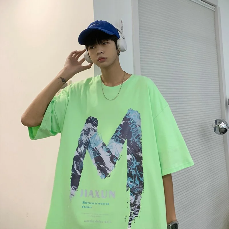 Aonga Funny T Shirt Men Cotton Letter Mens Summer Tshirts Oversized Tee Shirts 5XL Casual T-Shirts Wear Big Size Fashion aonga