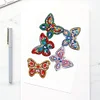5pcs DIY Full Drill Diamond Painting Special Shaped Butterfly Keychain Gift