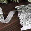 1"x10 Yards Metallic Silver Sequin Stretch Fabric Ribbon, Elastic Lace Trim, Shiny Glitter Craft Fabric