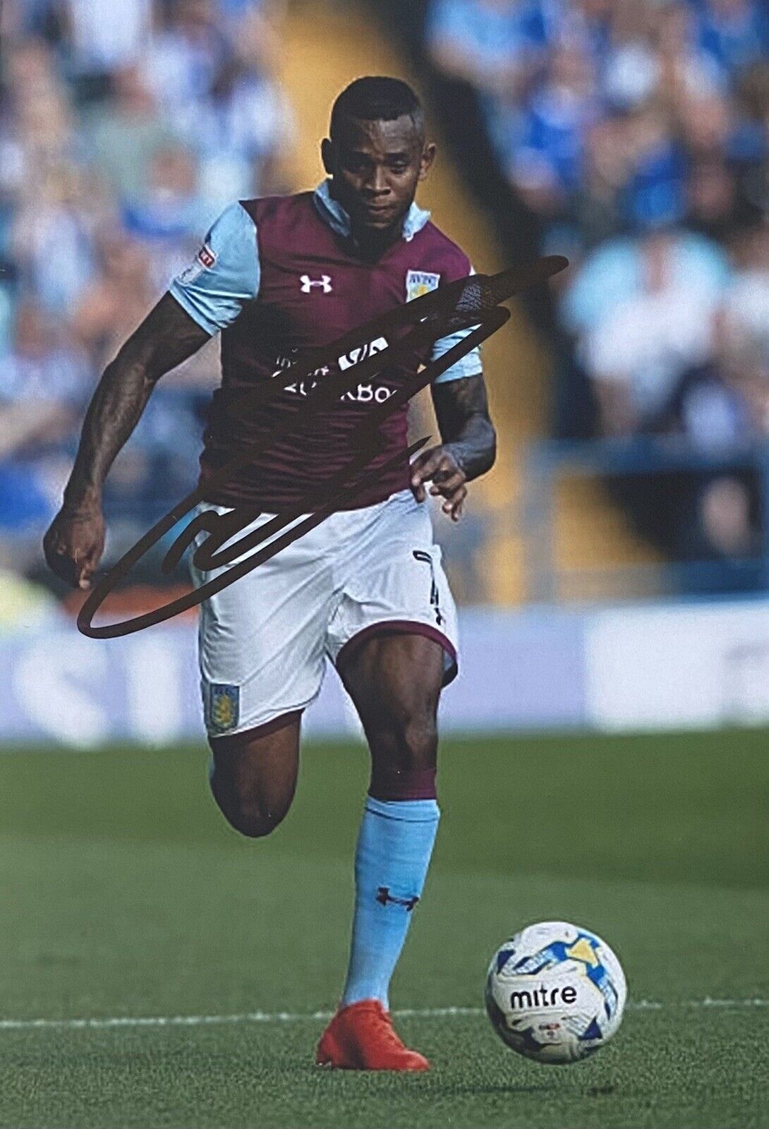 Leandro Bacuna Genuine Hand Signed 6X4 Aston Villa Photo Poster painting