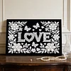 uk.everydayedeals DIY Pearl Painting With Frame - Handmade Self-Adhesive Pearls - Love(20*30cm)