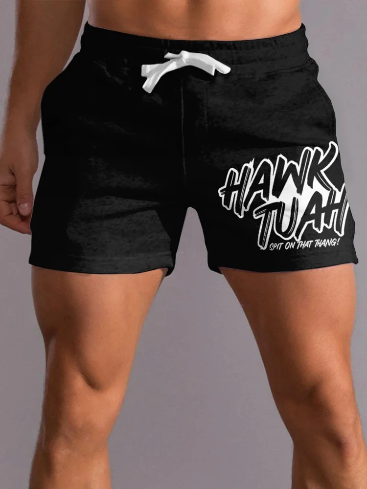 Men's Hawk Tuah 24 Spit on That Thang Printed Short