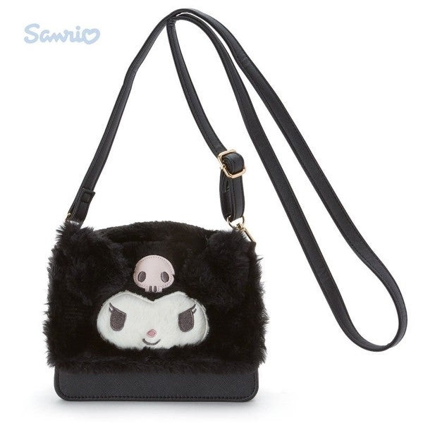 My Melody Kuromi Plush PU Leather CrossBody Bag Shoulder Bag Black Sanrio A Cute Shop - Inspired by You For The Cute Soul 