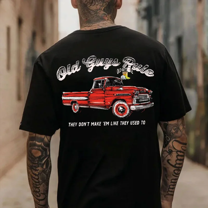 OLD GUYS RULE THEY DON'T MAKE 'EM LIKE THEY USED TO Classic Car Print Men's T-shirt