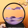 Round quicksand painting living room hourglass glass decoration landscape painting office creative decoration