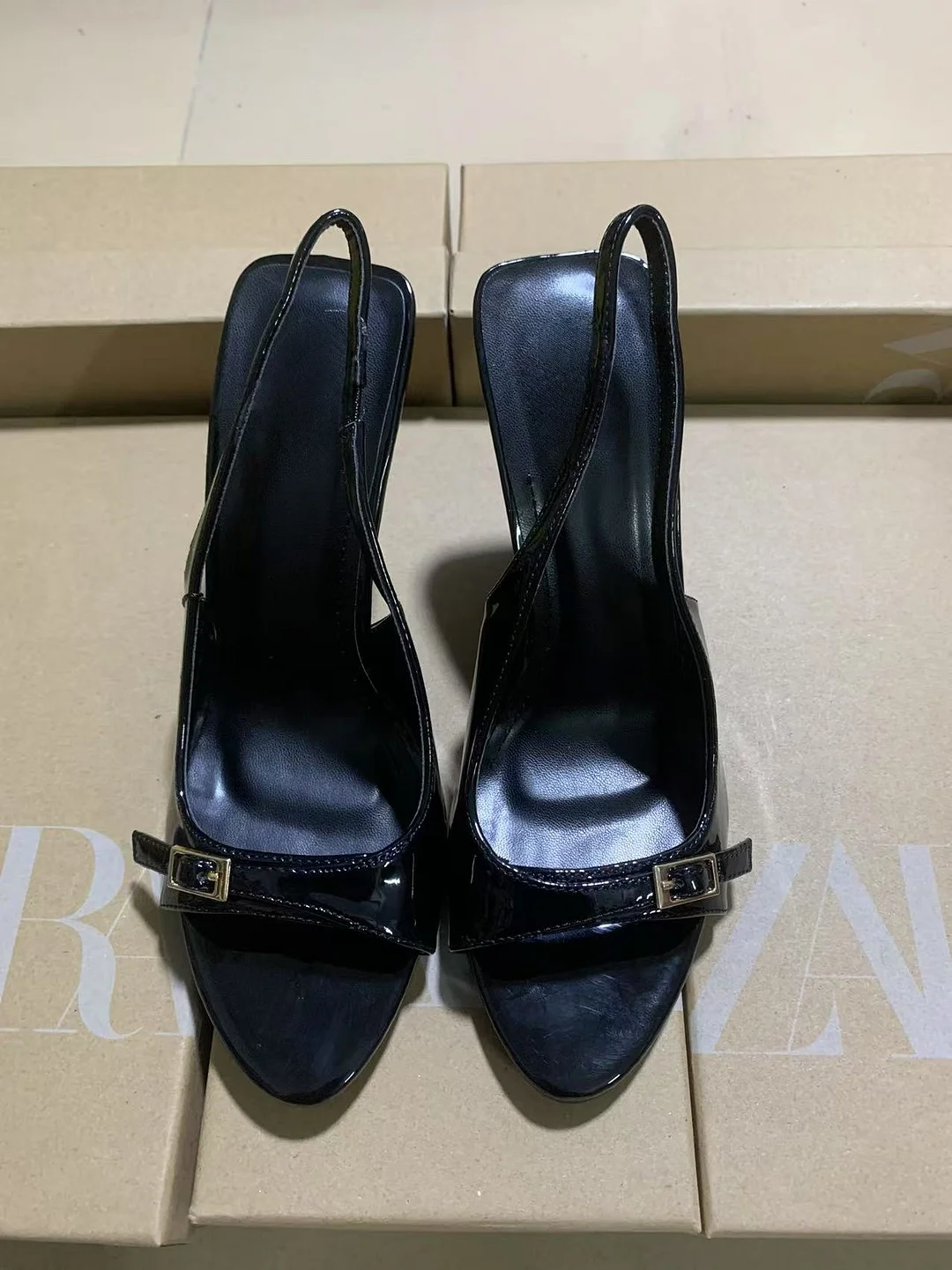 Breakj Breakj New Spring Tip-Tape Thin High Heels Wine Red Elegant Belt Buckle With High Heels