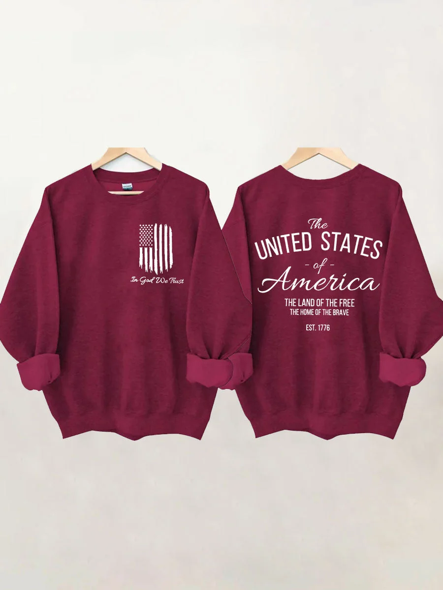In God We Trust America Flag Sweatshirt