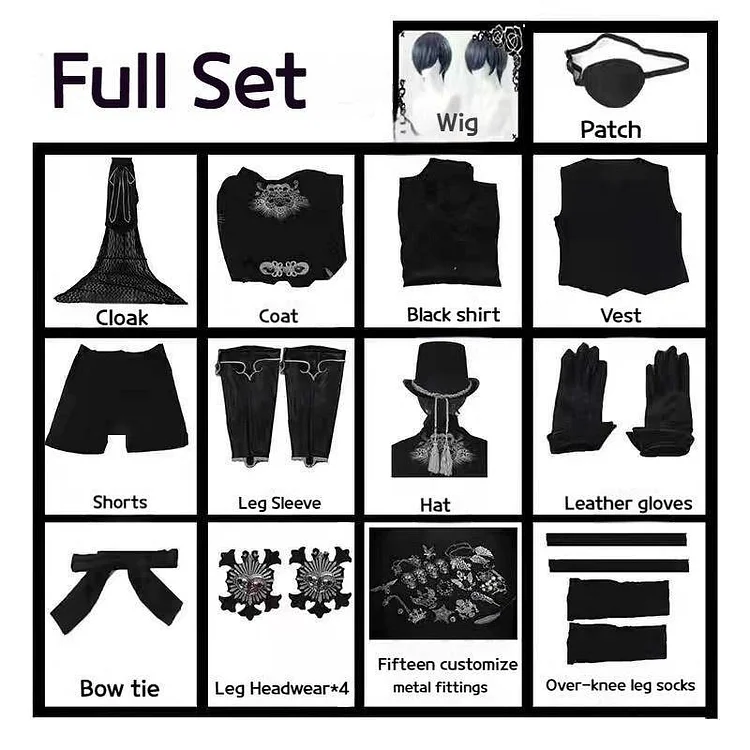 【Wetrose】Black Butler 15th Anniversary Ciel Phantomhive Dress Anime Suit Costume Cosplay Set