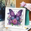 5D DIY Partial Special Shaped Drill Diamond Painting Kit Butterfly Decor With Frame Kit 18x18cm