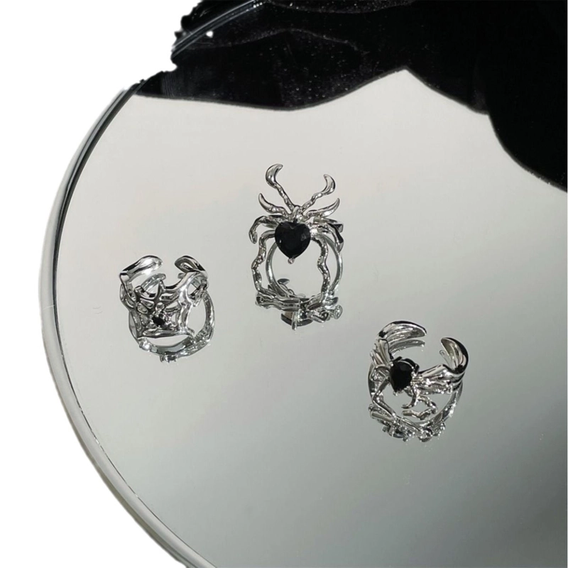 Gothic Hip-Hop Retro Spider Alloy Irregular Plating Women’s Open Rings