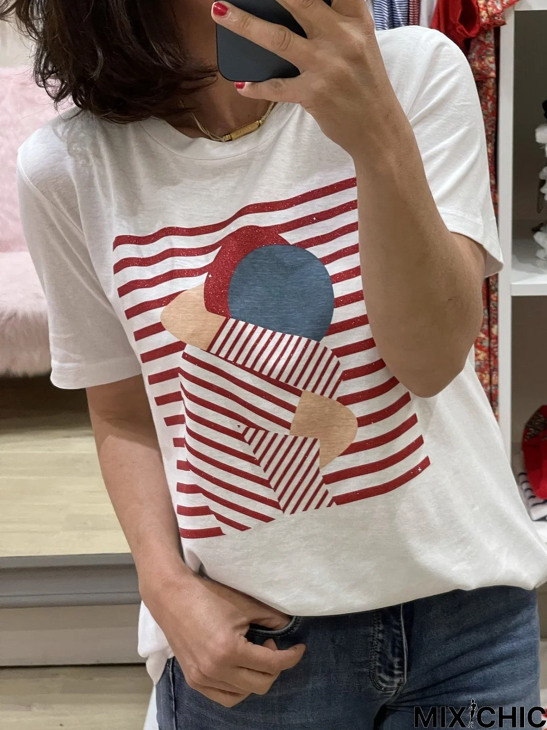 Short Sleeve Casual Round Neck Tops