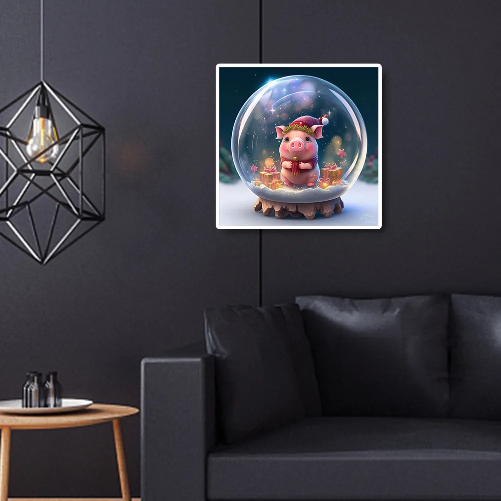 DIY Paint By Number 40*40cm - Crystal Ball-Pig