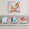 (25x25cm)DIY High Heel Framed Handmade Pearl Painting Art Craft Kit Living Home Decor