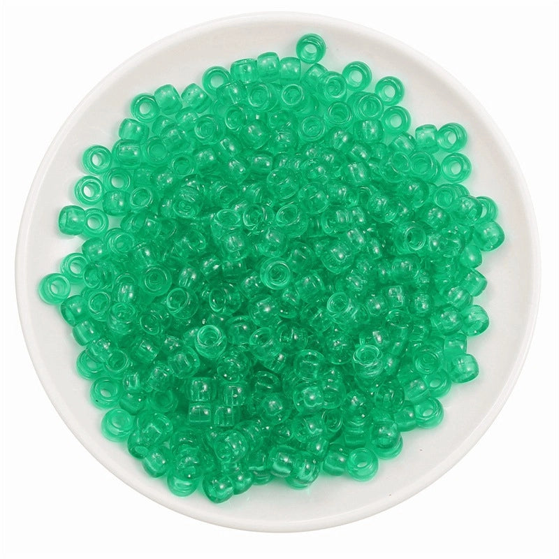 Acrylic Large Hole Barrel Beads 9*6mm Pony Beads Woven Handmade Diy Hand String Jewelry Accessories Beads Loose Beads