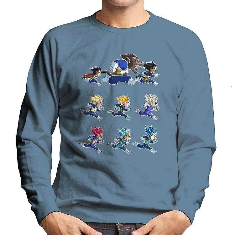 Dragon Ball Z Evolutions Of Vegeta Men's Sweatshirt