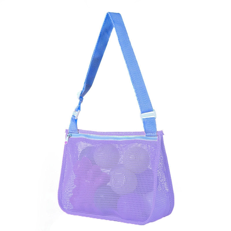 New Color Matching Children’s Toy Bag Shell Storage Bag Travel Beach Bag Hollow Transparent Beach Bag