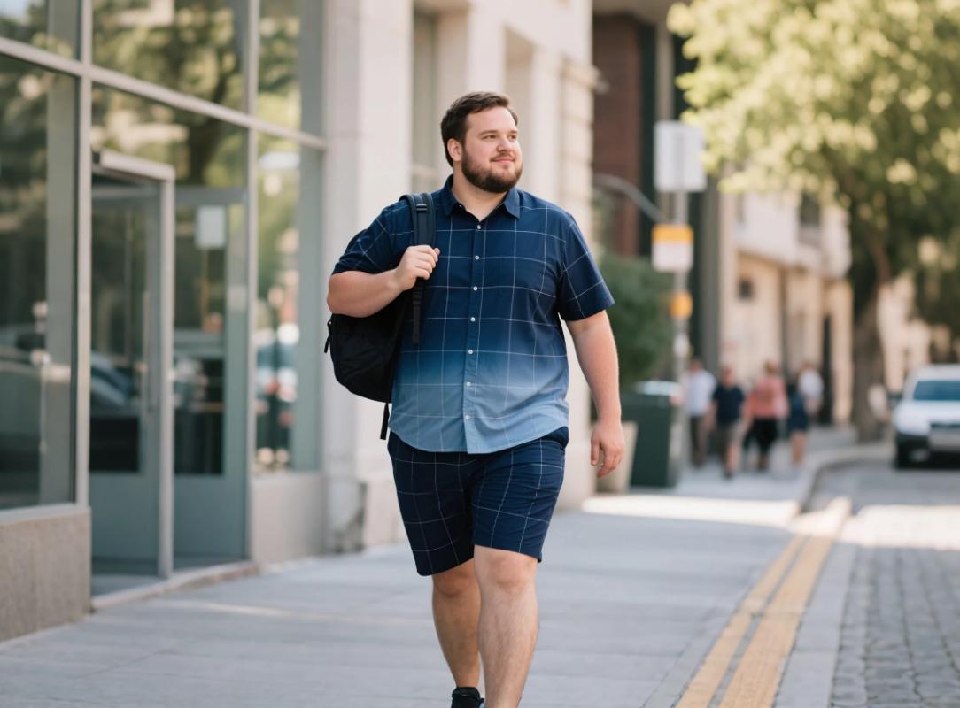 big and tall short set for morning outing