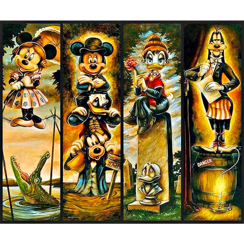 Mickey Mouse And His Friends 60*50cm(canvas) full round drill diamond  painting