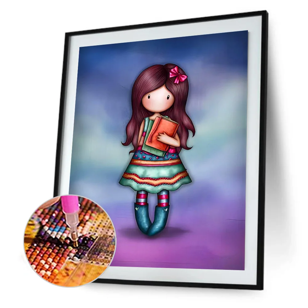 5D DIY Full Round Drill Diamond Painting Grace Doll Home Decoration (GS3059 )