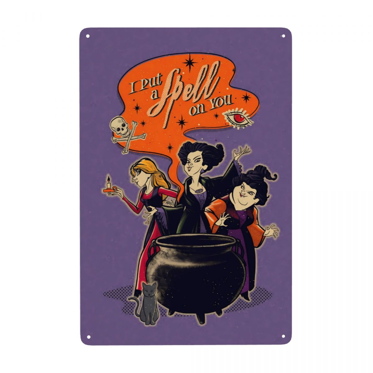 Hocus Pocus I Put A Spell on You Decorative Metal Signs 12x8 Inches