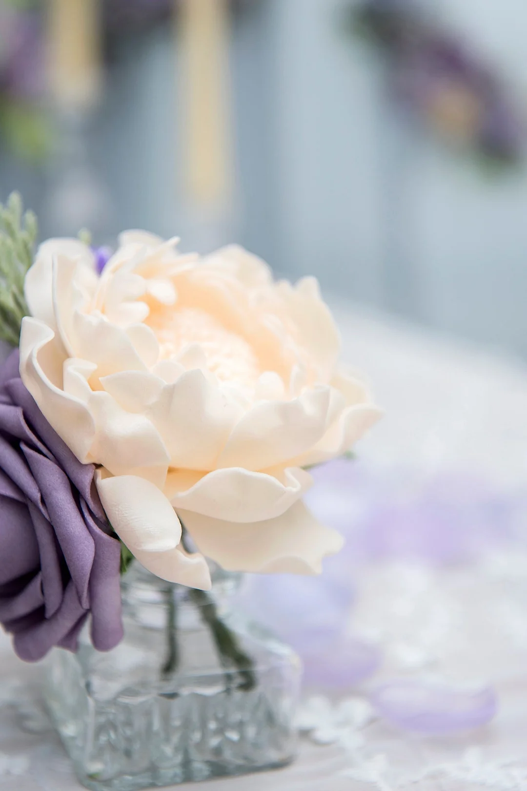 4" Foam Blooming Peony with Stem - 8 Colors