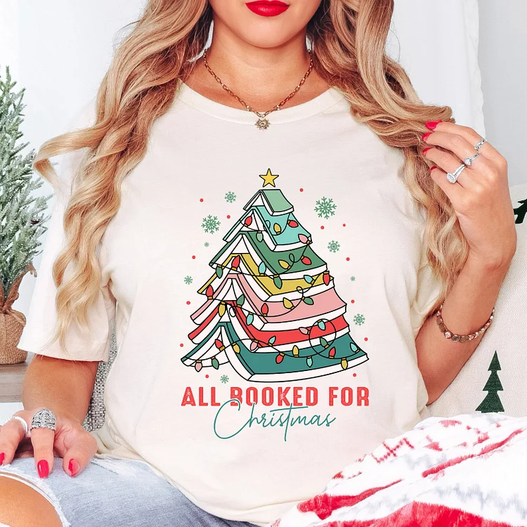 All Booked for Christmas, Christmas Books, Librarian Gift