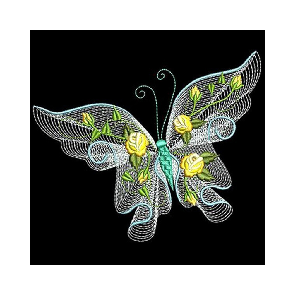 

Embroidered Butterfly - Round Drill Diamond Painting - 30*30CM, 10, 501 Original