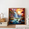 Wasserfall - Rundbohrer Diamantmalerei - 40*40cm