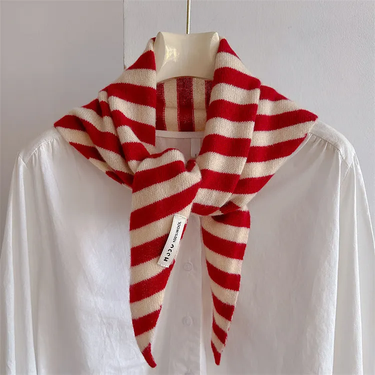 Wool Knitted Stripe Scarf