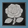 DIY Pearl Painting Rose for Home Wall Decor(25x25cm)