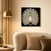(30x30cm)Peacock DIY Pearl Painting Art With Inner Frame Handmade Pearl Material Art Kit Living Room Decor
