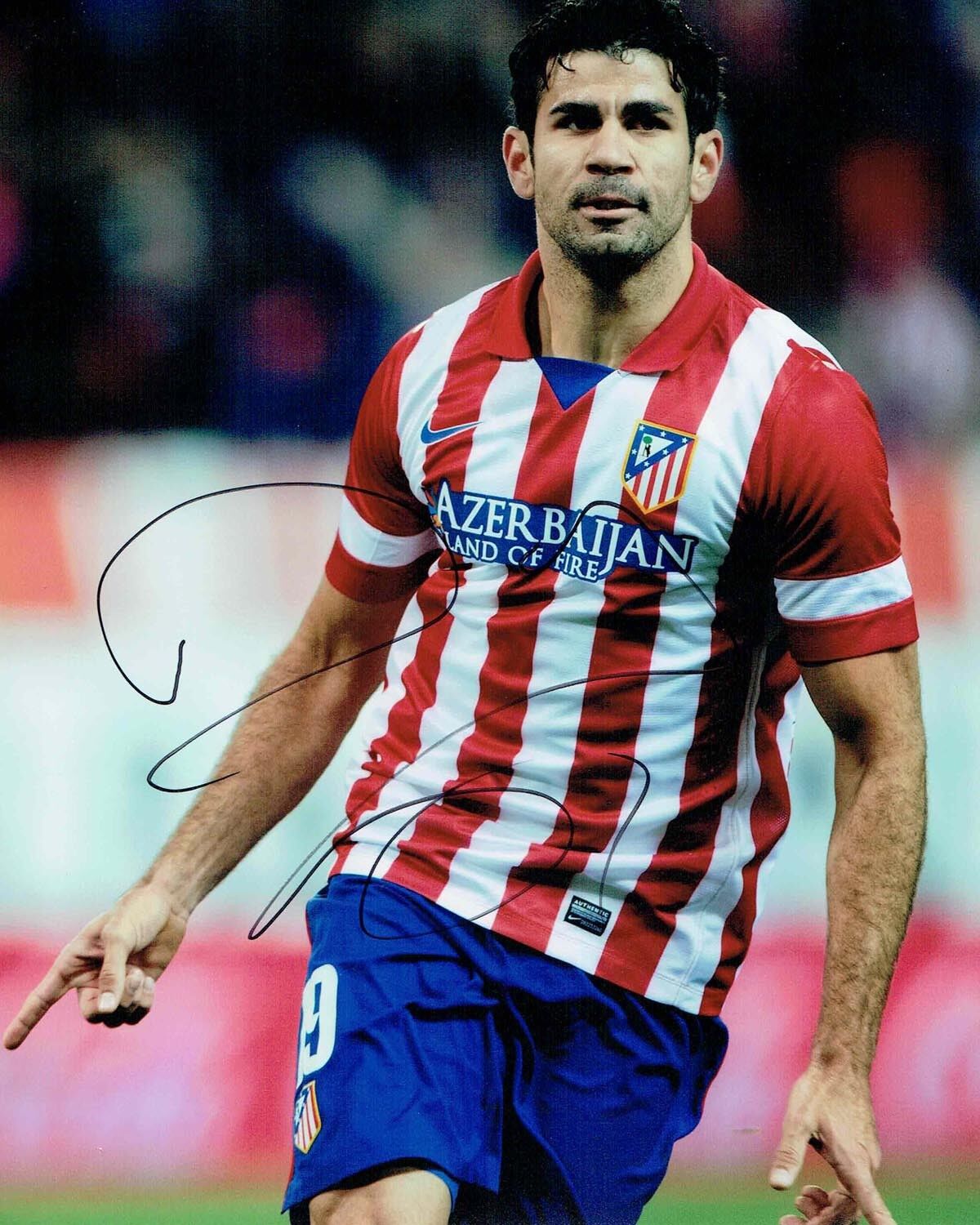 Diego COSTA Signed 10x8 Photo Poster painting AFTAL COA Autograph Chelsea Athletico Madrid RARE