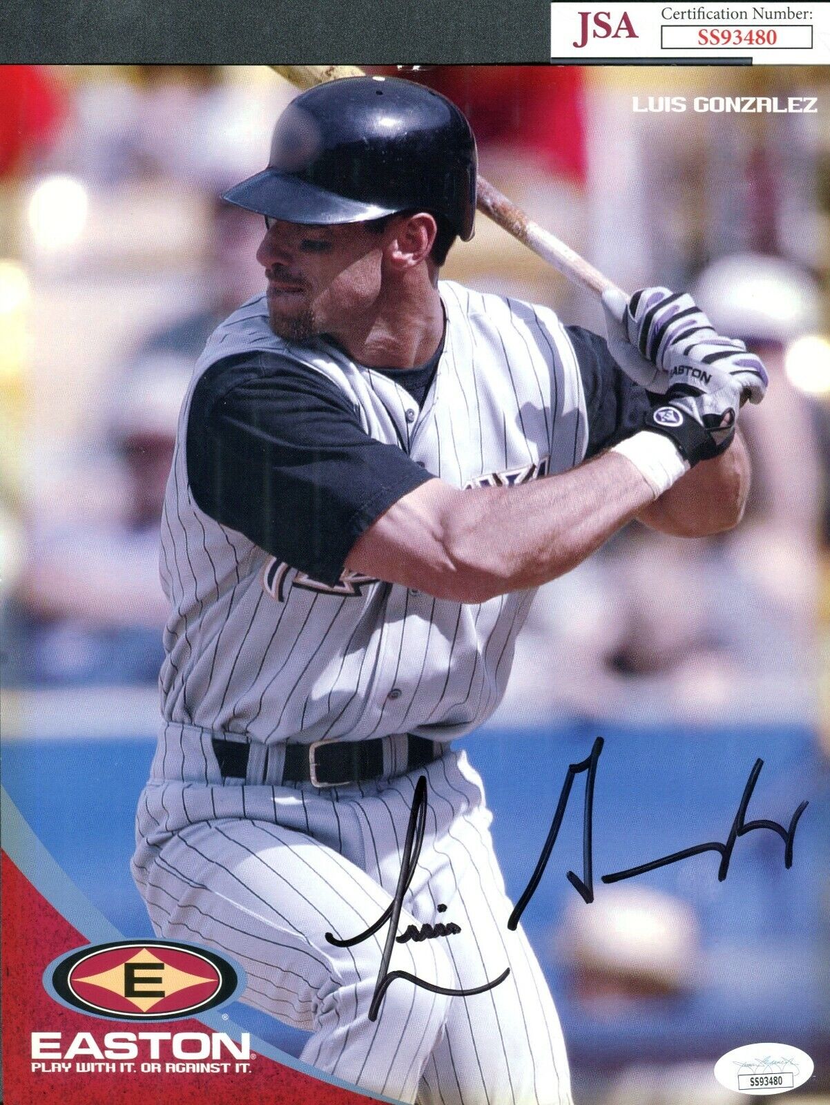 JSA Luis Gonzalez Autographed Signed 8x10 Photo Poster painting Arizona Diamondbacks TRB 870