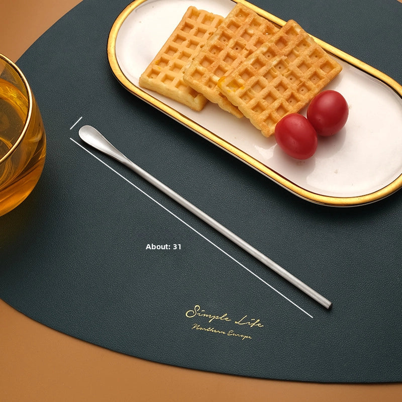 Japanese-style 304 Stainless Steel Long Handle Fruit Fork Coffee Mixing Spoon Small Spoon Dessert Ice Spoon Spoon Stir Stick