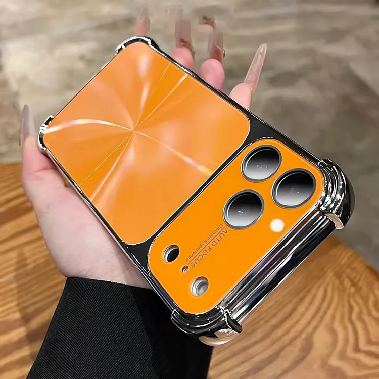 Luxury Plating CD Texture Laser Aesthetic Case For iPhone 17 Air 16 15 14 13 Pro Max