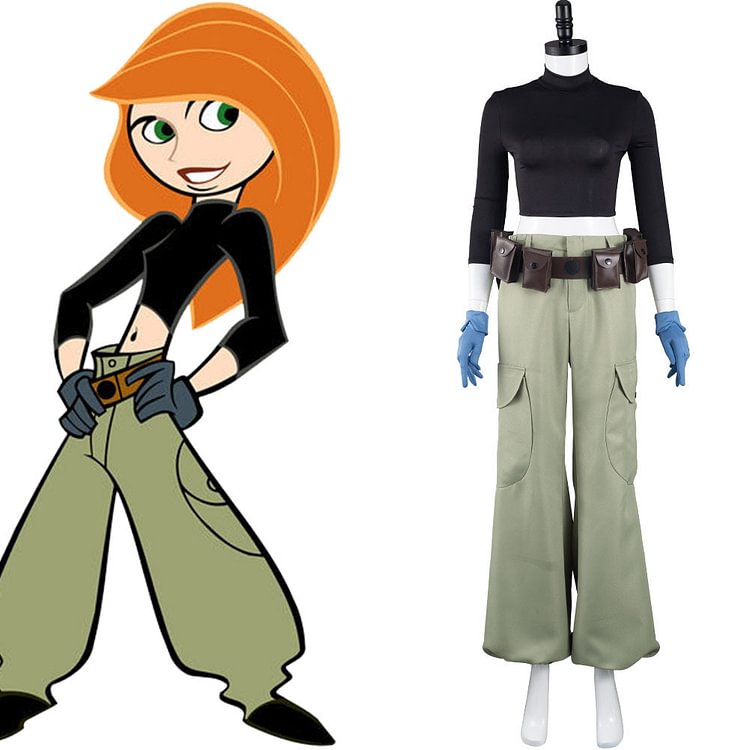 Anime Kim Possible Cosplay Costume Outfits Halloween Carnival Suit