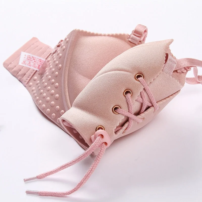 DERUILADY Seamless Backless Drawstring Bra Women Adjusted Push Up Bralette Solid Simple Comfort Wireless Bra Sexy Lingerie