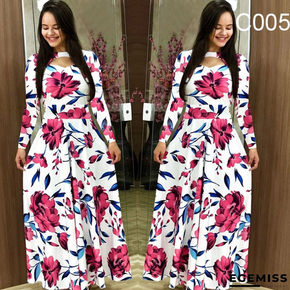 Color Blocking Flower Hip Wrap Dress Short Sleeved Dress Black Dresses | EGEMISS