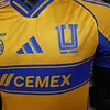 Joyfball 2025/2026 Player Version Tigres Home Football Shirt 1:1 Thai Quality（The player version jersey is a bit tight, please pay attention to the size selection）