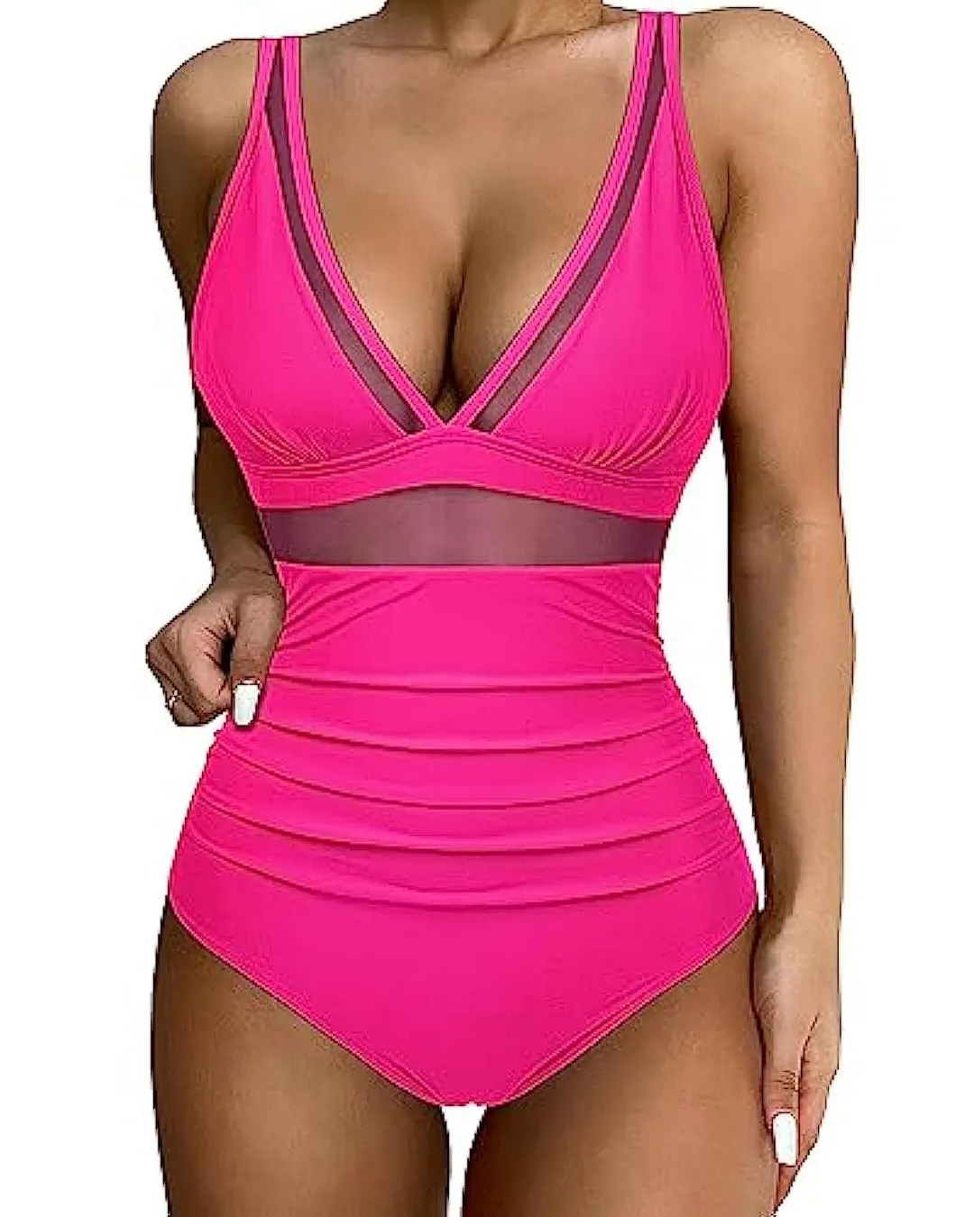 Brownm 2024 New High-Waisted Swimsuit Women's Tight Sexy Hollow Explosion