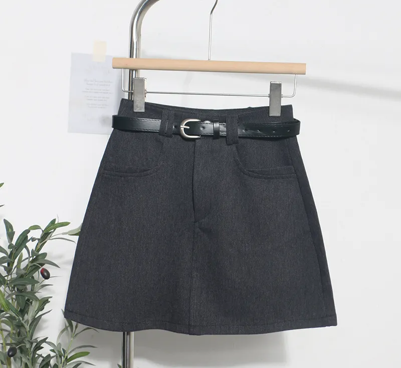 Churchf Real Shooting Kin Color High-Rise Thin Bag Hip Skirt 2025 New Hundred With Belt A Short Skirt 9997
