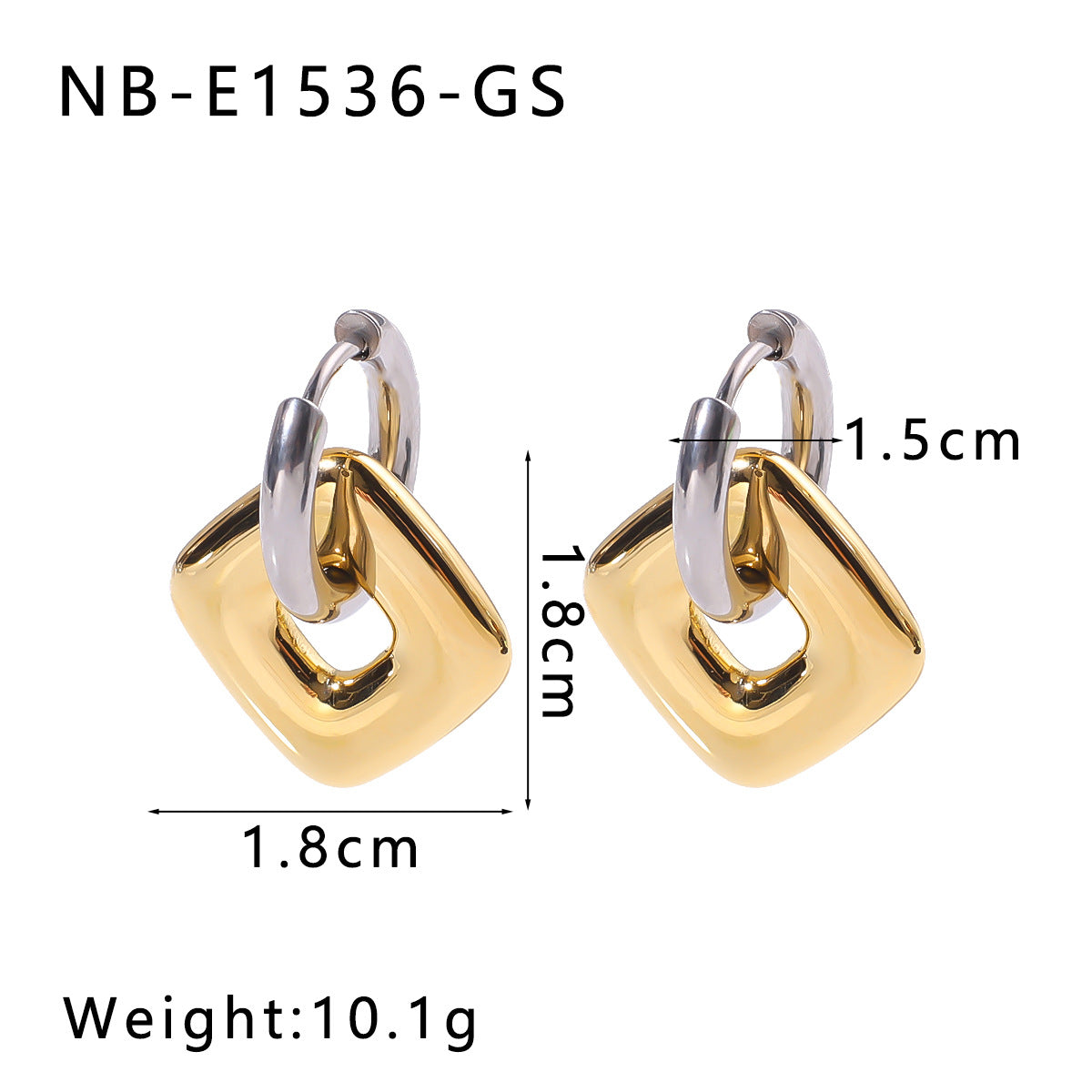 Stainless Steel Earrings For Women Love Heart Flower Crescent Geometric Pendant Earrings Titanium Steel Gold Steel Color Matching Earrings