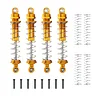 AMK Front and Rear Metal Shock for 1/10 RC Crawler TRX4 TRX6 SCX10 Truck Parts Aluminum Alloy RC Crawler car Upgrades Accessories（4pcs，Yellow ）